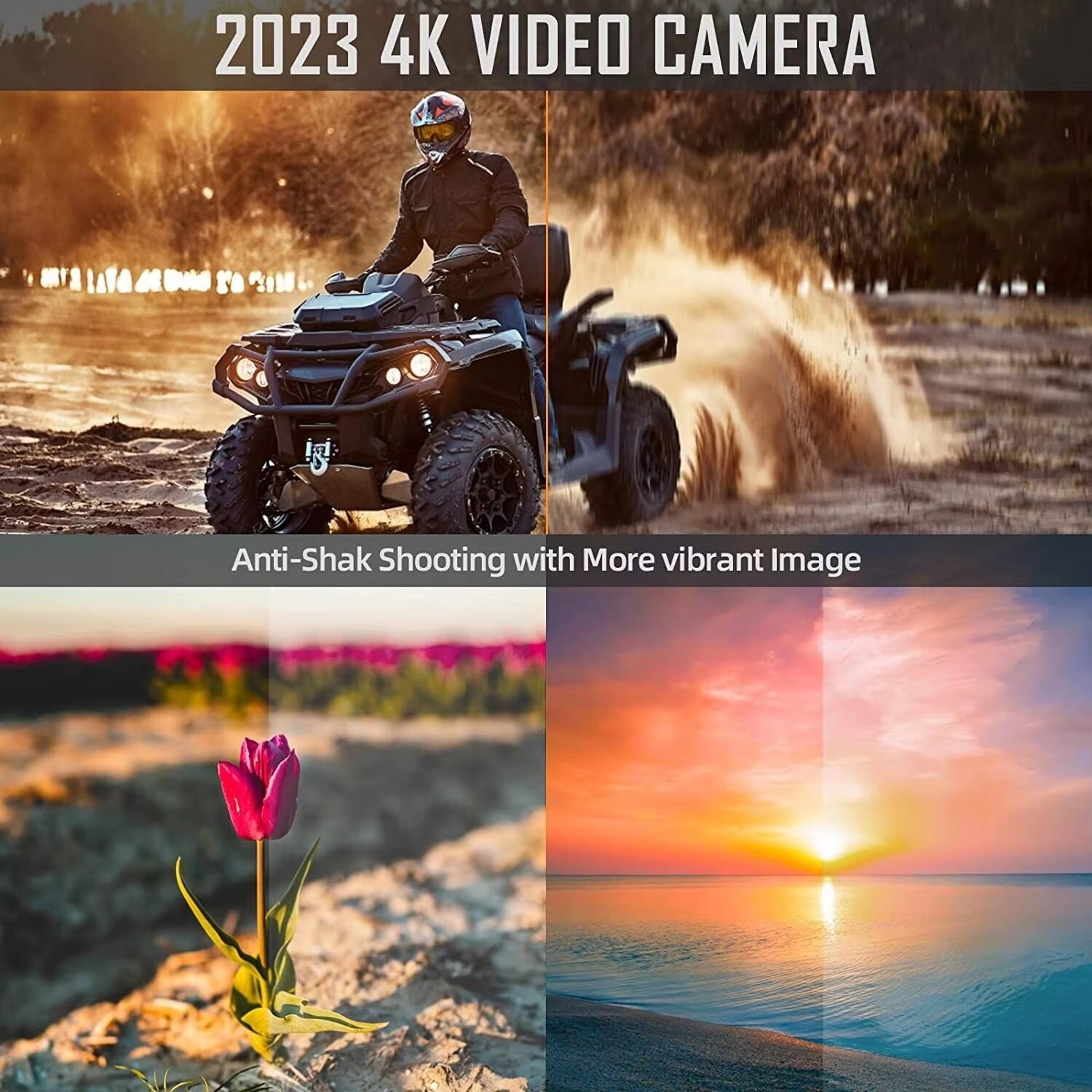 G-Anica 4K Digital Cameras for Photography48Mp Video Camera for Youtube Vlogger Kit-Microphone & Remote Control Tripod Grip