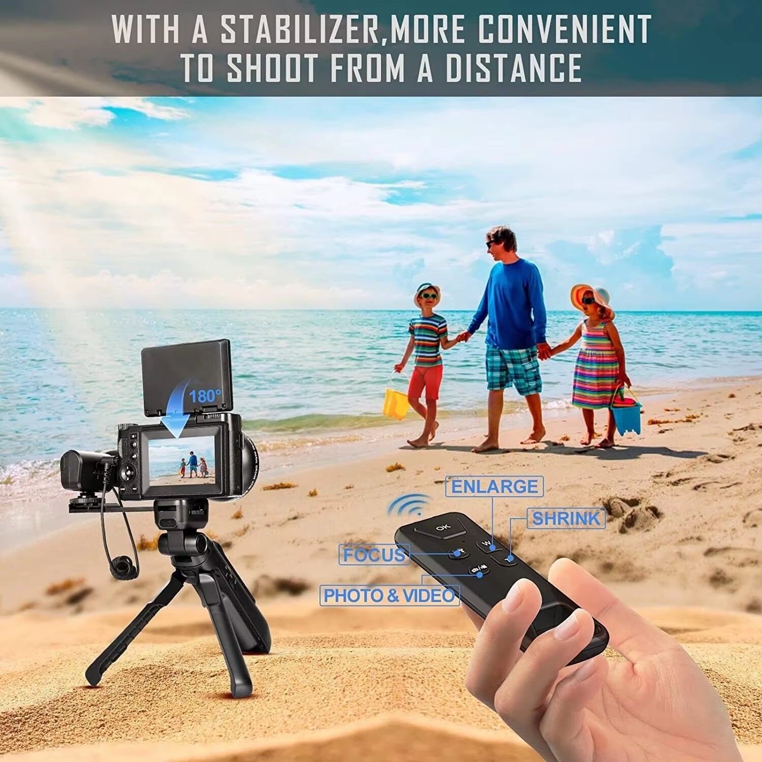 G-Anica 4K Digital Cameras for Photography48Mp Video Camera for Youtube Vlogger Kit-Microphone & Remote Control Tripod Grip